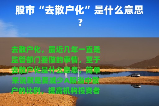 股市“去散户化”是什么意思？