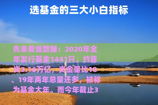 选基金的三大小白指标