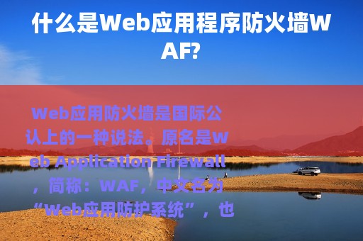 什么是Web应用程序防火墙WAF?