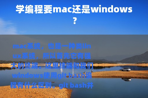 学编程要mac还是windows？