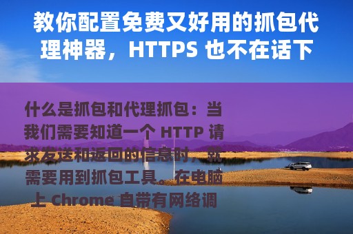 教你配置免费又好用的抓包代理神器，HTTPS 也不在话下