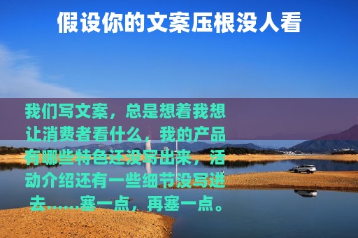 假设你的文案压根没人看