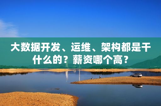大数据开发、运维、架构都是干什么的？薪资哪个高？