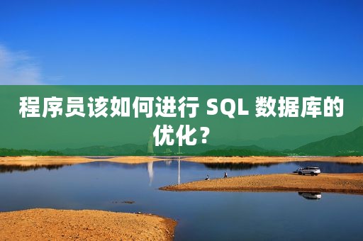 程序员该如何进行 SQL 数据库的优化？