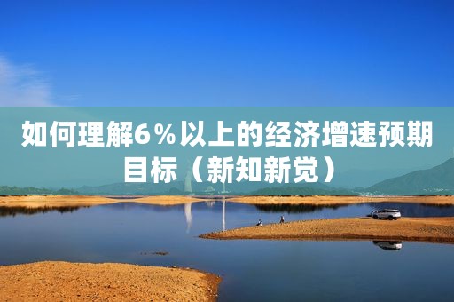 如何理解6％以上的经济增速预期目标（新知新觉）