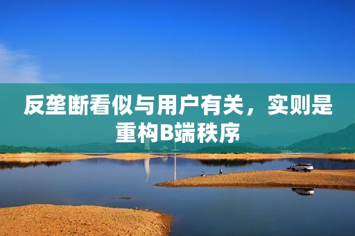 反垄断看似与用户有关，实则是重构B端秩序