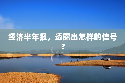 经济半年报，透露出怎样的信号？