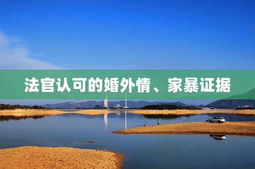 法官认可的婚外情、家暴证据