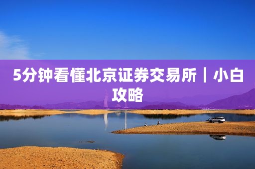 5分钟看懂北京证券交易所｜小白攻略