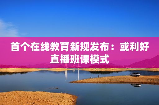 首个在线教育新规发布：或利好直播班课模式
