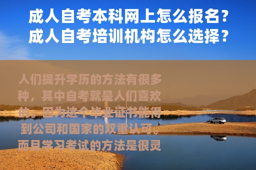 成人自考本科网上怎么报名？成人自考培训机构怎么选择？