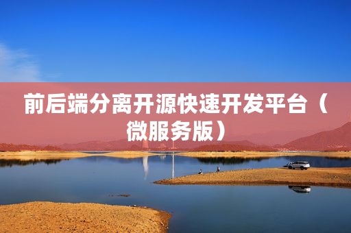 前后端分离开源快速开发平台（微服务版）