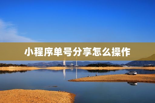 小程序单号分享怎么操作