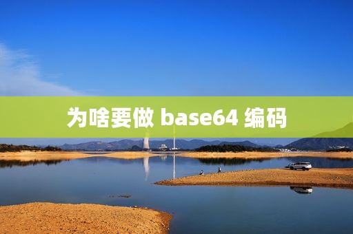 为啥要做 base64 编码