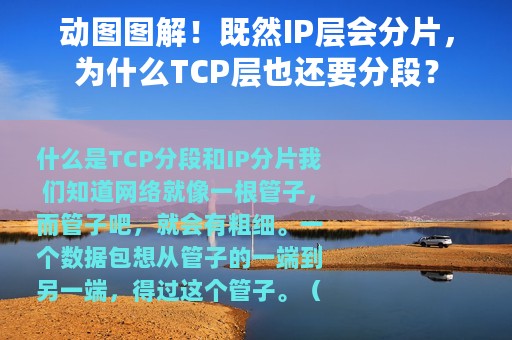 动图图解！既然IP层会分片，为什么TCP层也还要分段？