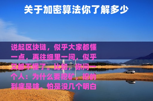 关于加密算法你了解多少