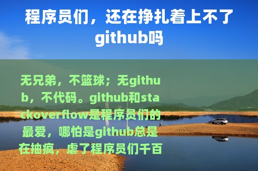 程序员们，还在挣扎着上不了github吗