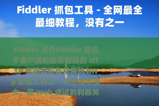Fiddler 抓包工具 - 全网最全最细教程，没有之一