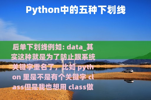 Python中的五种下划线