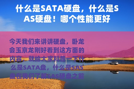 什么是SATA硬盘，什么是SAS硬盘！哪个性能更好