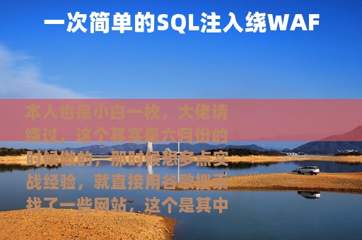 一次简单的SQL注入绕WAF