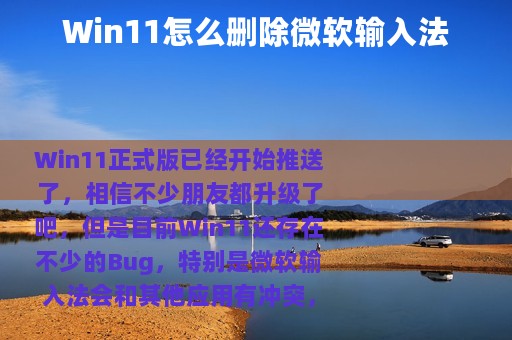 Win11怎么删除微软输入法