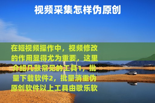 视频采集怎样伪原创