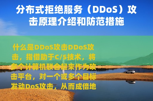 分布式拒绝服务（DDoS）攻击原理介绍和防范措施