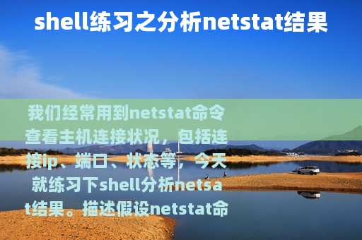 shell练习之分析netstat结果