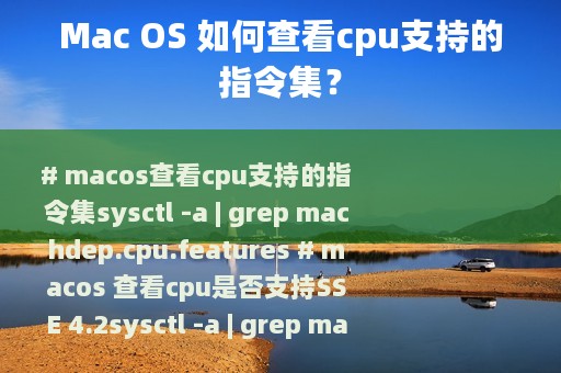 Mac OS 如何查看cpu支持的指令集？