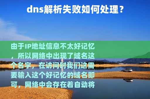 dns解析失败如何处理？