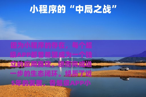 小程序的“中局之战”