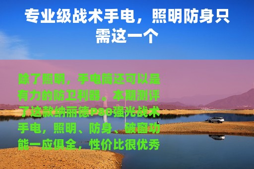 专业级战术手电，照明防身只需这一个