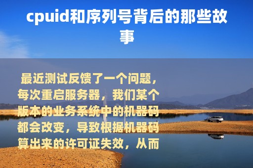 cpuid和序列号背后的那些故事