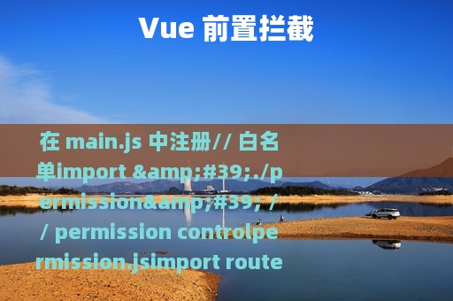 Vue 前置拦截