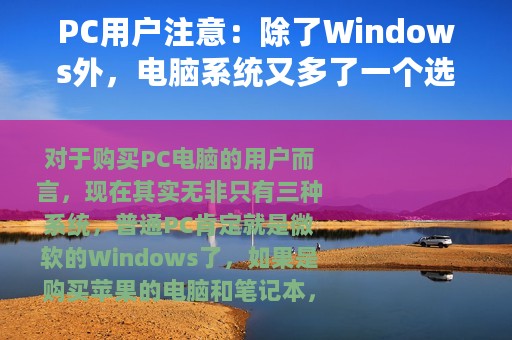 PC用户注意：除了Windows外，电脑系统又多了一个选择
