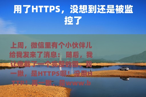用了HTTPS，没想到还是被监控了