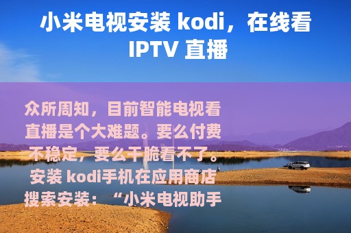 小米电视安装 kodi，在线看 IPTV 直播