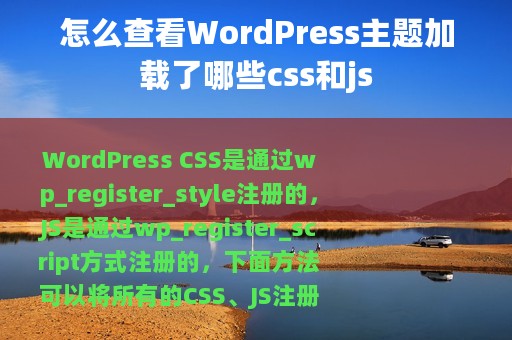 怎么查看WordPress主题加载了哪些css和js