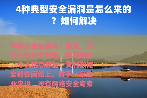 4种典型安全漏洞是怎么来的？如何解决