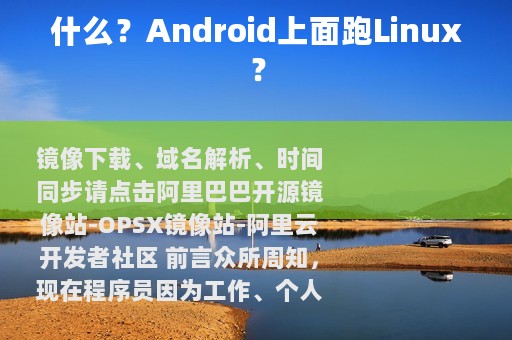 什么？Android上面跑Linux？
