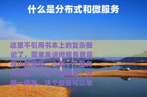 什么是分布式和微服务