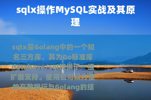 sqlx操作MySQL实战及其原理
