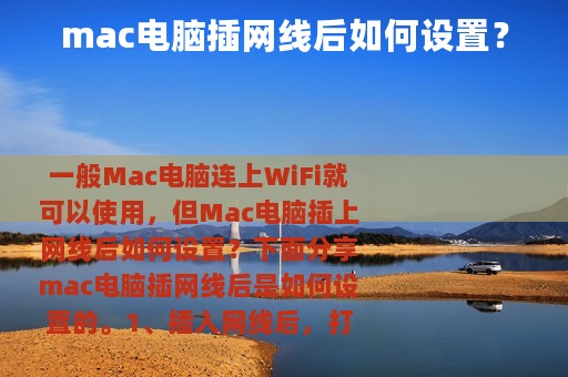 mac电脑插网线后如何设置？
