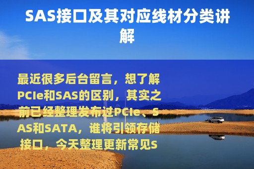 SAS接口及其对应线材分类讲解