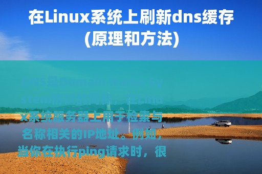 在Linux系统上刷新dns缓存(原理和方法)