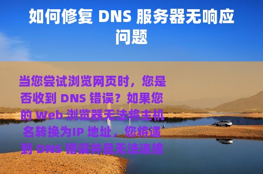 如何修复 DNS 服务器无响应问题