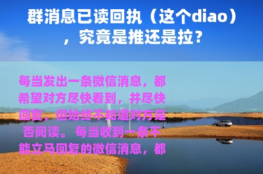 群消息已读回执（这个diao），究竟是推还是拉？