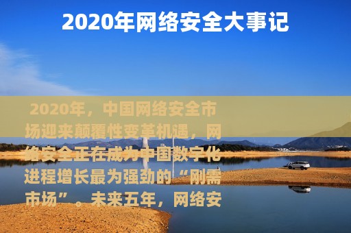 2020年网络安全大事记