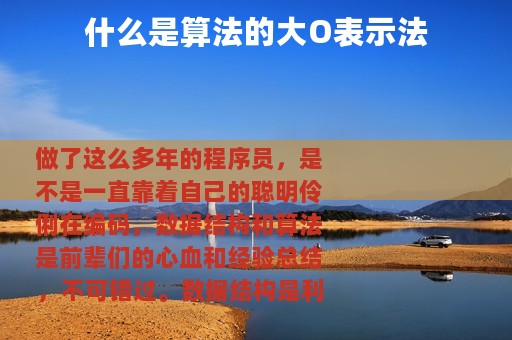 什么是算法的大O表示法